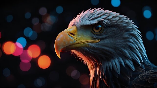 eagle with sharp eyes. background. wallpapers.