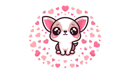 Concept of a cute dog image. Vector illustration.