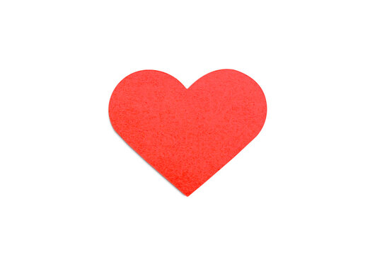 Red paper hearts for Valentine's Day on white background. PNG