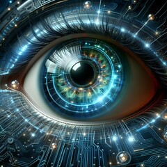 Artificial intelligence eye.