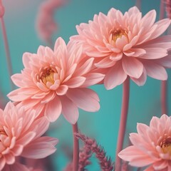 Vintage Floral 3D Illustration