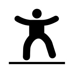 jumping icon, silhouette of a person in a jump icon, Jump vector illustration on white isolated in transparent background. Fitness business concept.