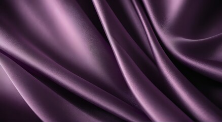 Obraz premium luxury purple silk fabric fold wave background. gold and emerald green.