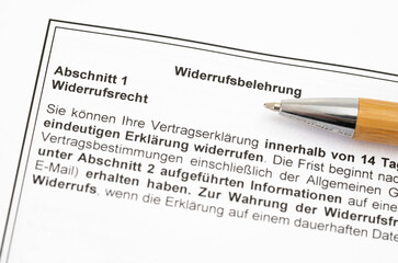 Widerrufsbelehrung