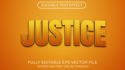 Obraz premium Justice editable text effect. Editable text style effect