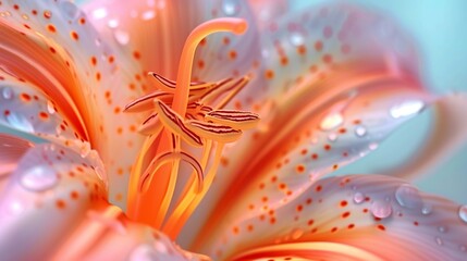 Tranquil Tiger Lily: Wavy patterns soothe extreme macro's calming embrace. 