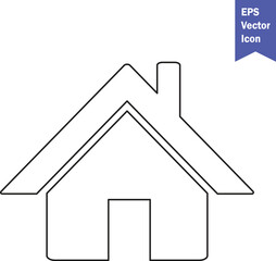 house Home Icon in Outline Style icon on white background