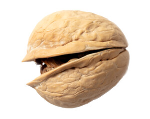 Chopped walnut isolated white background