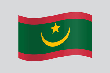 The National Flag of Mauritania