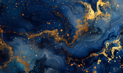 a royal colored image using gold and navy hues, Generative AI 