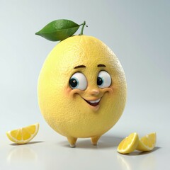 cheerful lemon, 3d render