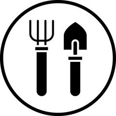Fork And Trowel Icon Style