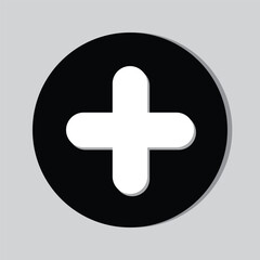 Add icon vector. Plus sign symbol in trendy flat style. Set elements in colored icons. Medical cross vector icon illustration isolated on white background