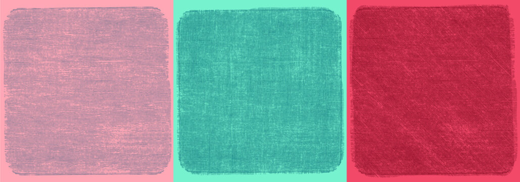 Vintage Etched Lines Textures. Hand drawn etched lines in a variety of crosshatch patterns. Rough Pen and Ink Texture