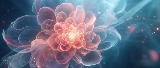 Nebulaic Petal Dance: Peony shimmers with stardust, swirling in cosmic euphoria.
