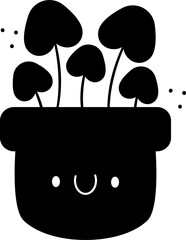 Kawaii orange potted plant