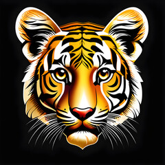 Obraz premium Vibrant Tiger Cub Expressions: Capturing the Beauty of Nature in Photography.(Generative AI)