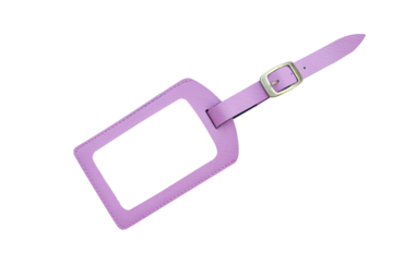 id card holder, business card case with belt strap, mockup with leather texture. on white background. PNG