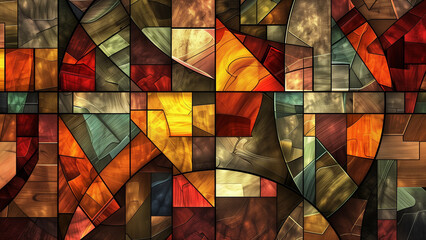 Geometric Symphony in Stained Glass
