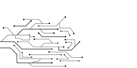 High-tech technology texture circuit board texture. Abstract background electronic printed circuit board, with dot and connection line.