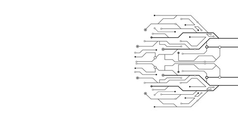 Vectors High-tech connection system on a white background. Abstract futuristic circuit board Illustration, Circuit board with various technology elements. 