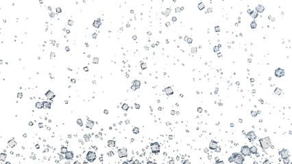 ice cube render 3D illustration on alpha channel	
