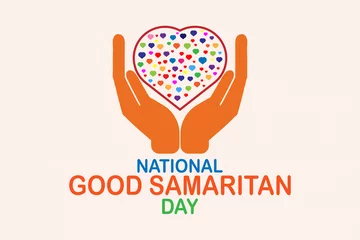 Deurstickers National Good Samaritan Day. Suitable for greeting card, poster and banner, wallpaper. © DEEP