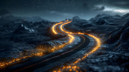 The road to success, motivational image