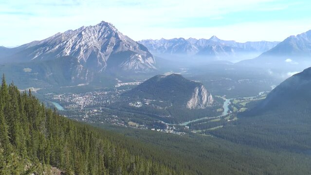 Nature. Landscapes of Banff Park. Mountains, forests and rivers. Travel to Canada.