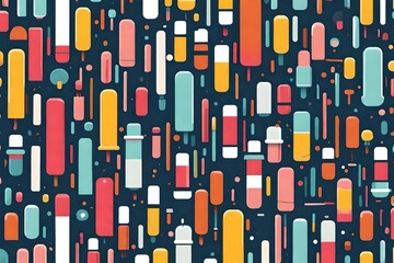 A close-up HD image of a colorful minimalistic illustration of a glue stick with a modern, sleek design - obrazy, fototapety, plakaty