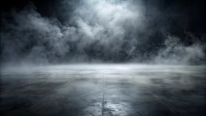 Fototapeten texture dark concrete floor with mist or fog © Tharindu