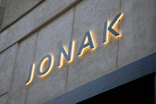 jonak paris logo brand and text sign shop in front of store women luxury chain entrance of footwear fashion retailers shoes