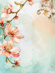 Almond Blossom Wedding Cards