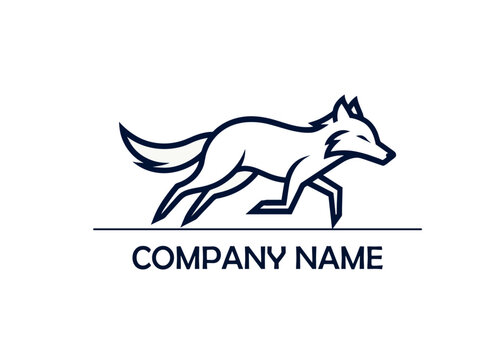 Wolf logo isolated. 