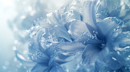Arctic Hyacinth: Macro lens delves into frost-kissed petals, evoking a sense of chill.
