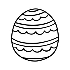 Easter doodles clipart, black doodles, coloring book cartoons, coloring pages for kids.