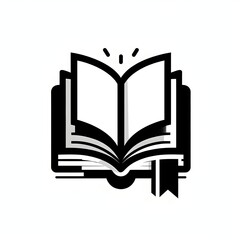 flat logo of Vector open book icon illustration