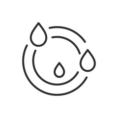 Clean wet dishes, linear icon. Plate. Line with editable stroke