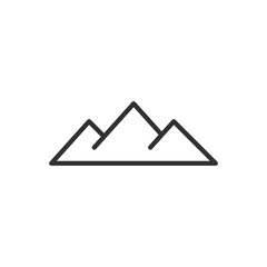 Mountains, linear icon. Line with editable stroke