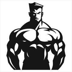 Gym logo fitness health vector muscle workout silhouette design fitness club