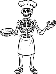 Skeleton Baker SVG, Skeleton Cook SVG, Skeleton Kitchen svg, Skeleton Chef svg, Baker SVG, Skeleton svg, Chef svg, Kitchen svg Chef Logo svg