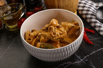 Thai Tom yum soup with chicken