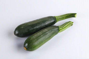 Sliced raw young green zucchini