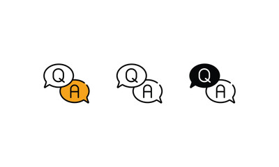 Question icons vector stock illustration