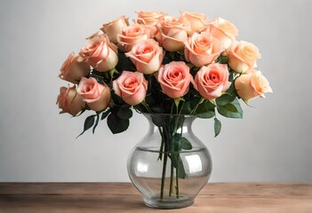 Beautiful bouquet of roses in a vase.