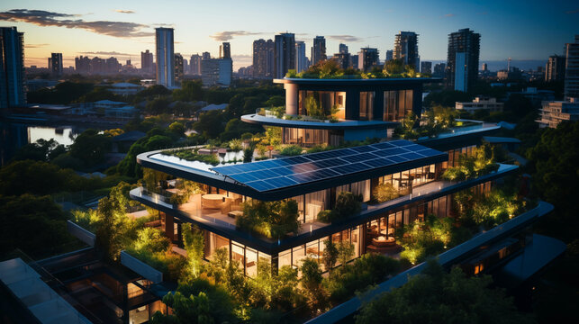 green urban living design concept
