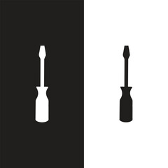 Screw driver icon vector. Screw-driver Icon - realistic illustration.