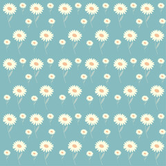 seamless pattern with daisies