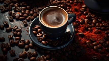 Closeup of coffee,