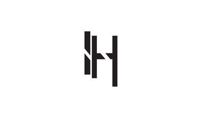 IH, HI, I , H , Abstract Letters Logo Monogram